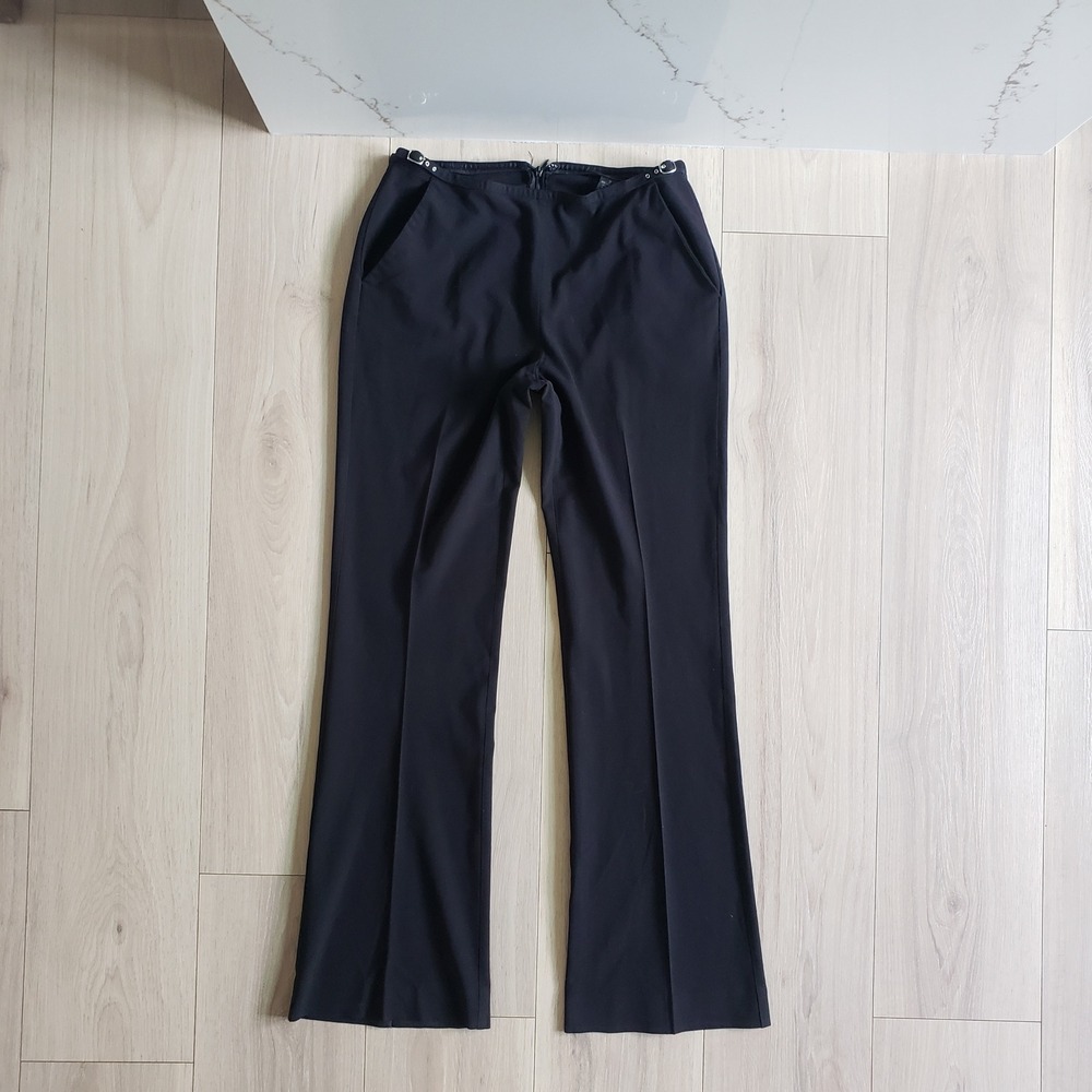 The Limited Pants Womens 2 Black Stretch Flare Dress Pleated Bareback Trousers